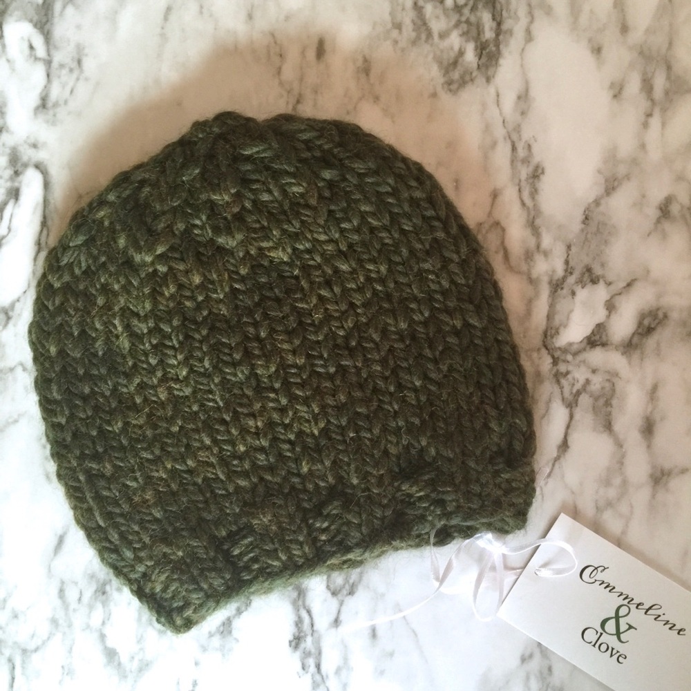 Olive Green Slouch Beanie